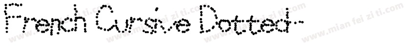 French Cursive Dotted字体转换